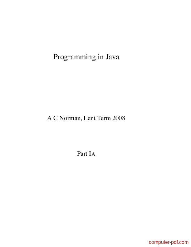 Pdf For Java Language