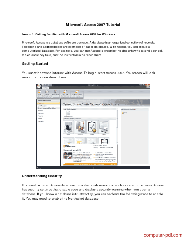 microsoft office access examples