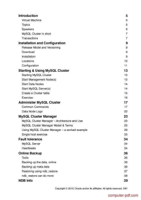 MySQL MySQL Reference Manual 21 InnoDB Cluster