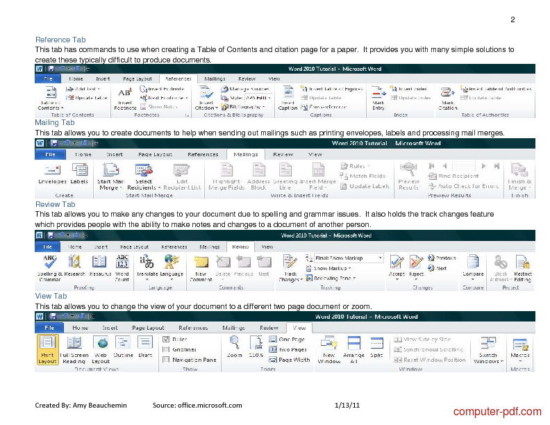 microsoft word tutorial pdf