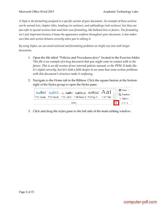 pdf word 2013 free tutorial for advanced