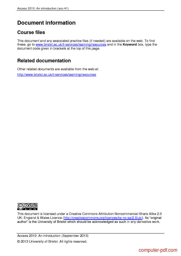 Access 2010 pdf tutorials javascript