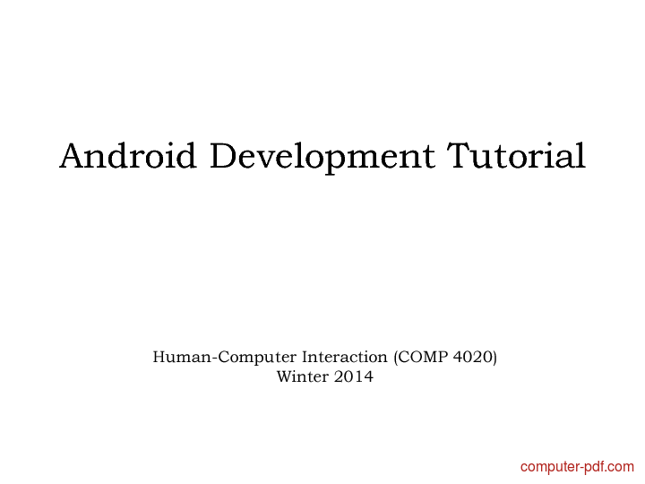 android tutorial