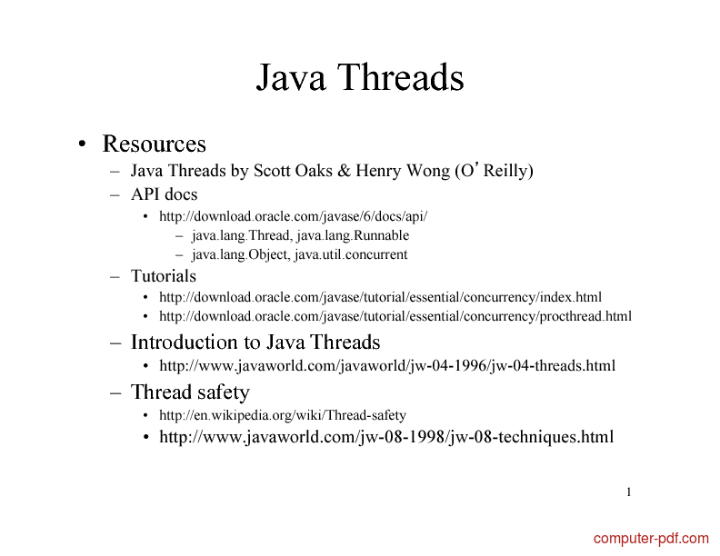 PDF Java Threads free tutorial for Beginners PDF Java Threads free tutorial for Beginners