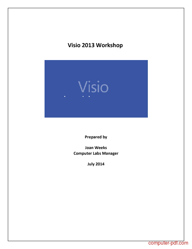 Visio 2013 Workshop 1