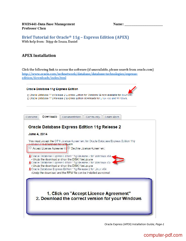Pdf Oracle 11g Express Installation Guide Free Tutorial For Beginners