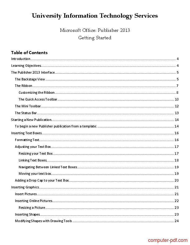 Pdf Microsoft Office Publisher 13 Free Tutorial For Beginners