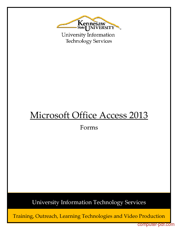 Pdf Microsoft Access 13 Forms Free Tutorial For Beginners