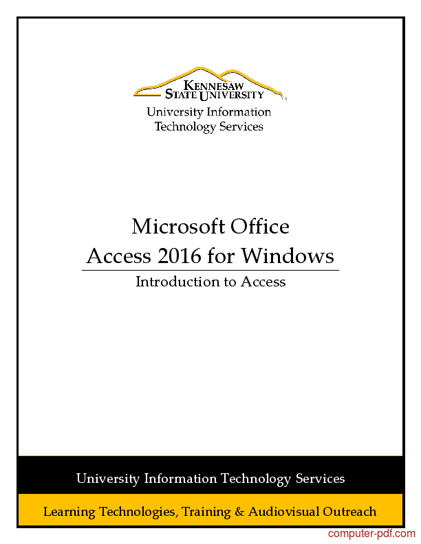 Pdf Introduction To Access 16 Free Tutorial For Beginners