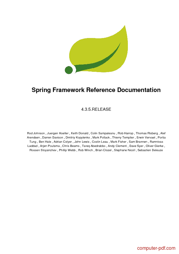 PDF] Spring Framework Reference 
