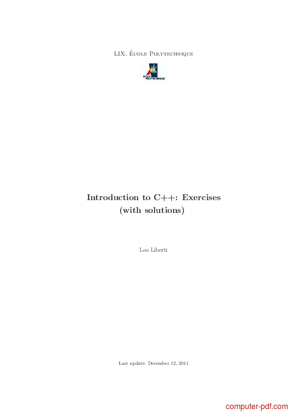 Pdf Introduction To C Exercises With Solutions Free Tutorial For Beginners Pdf Introduction To C Exercises With Solutions Free Tutorial For Beginners