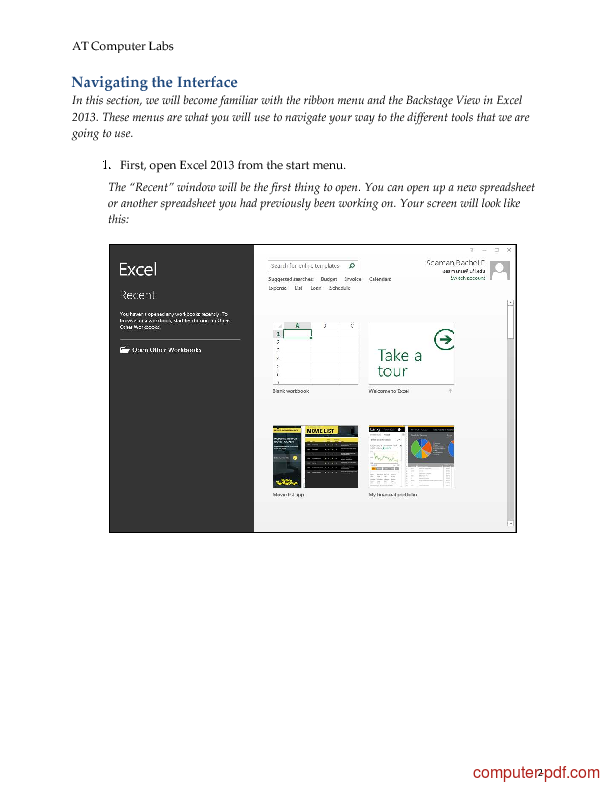 Microsoft Excel 2013 Tutorial Pdf Free Download Microsoft Excel 2013 Tutorial Pdf Free Download