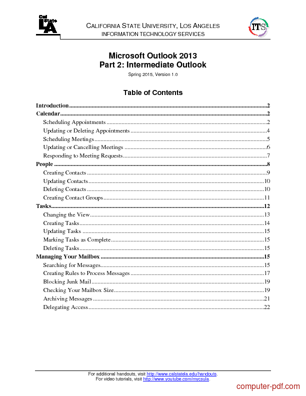 ms outlook 2013 tutorial pdf Microsoft outlook 2016 tutorial for beginners [+ general.
