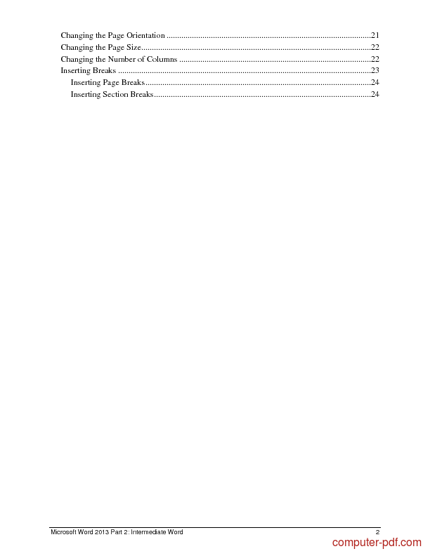 pdf microsoft word 2013 part 2 free tutorial for intermediate