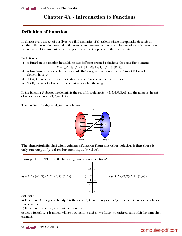  pdf introduction to functions and graphs free tutorial for beginners