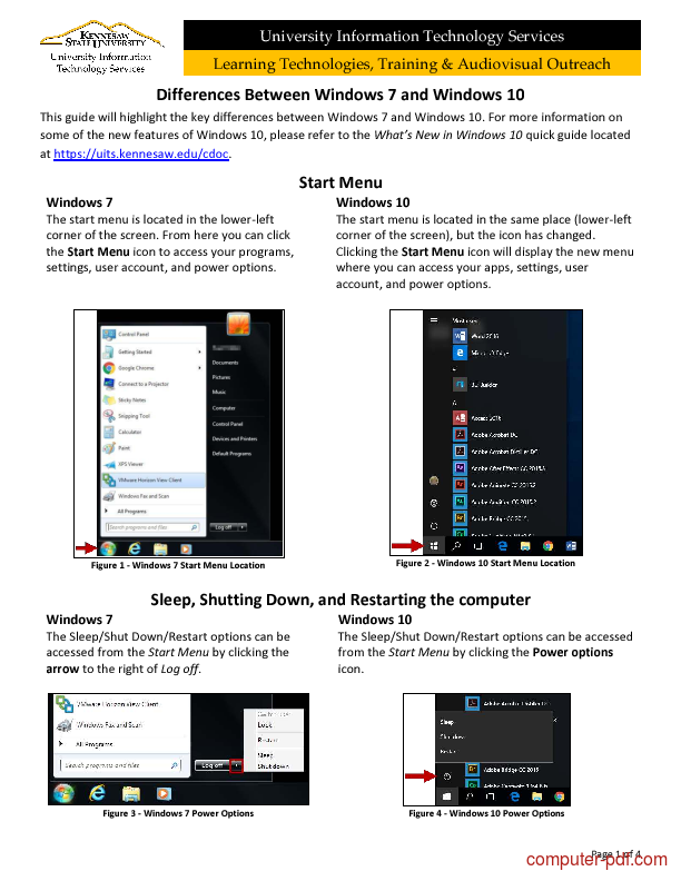 PDF Differences Between Windows 7 and Windows 10 free PDF Differences Between Windows 7 and Windows 10 free