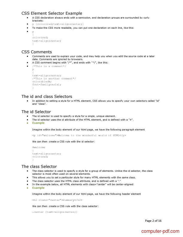 Html notes for bca pdf