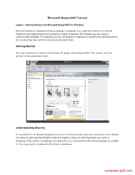 chain Kiwi Moment PDF] Microsoft Access 2007 free tutorial for Beginners