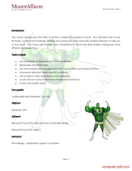 advanced microsoft excel training pdf advanced microsoft excel training pdf