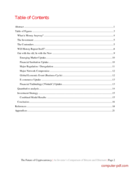 A quantitative analysis of cryptocurrency