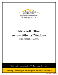 Pdf Introduction To Access 16 Free Tutorial For Beginners