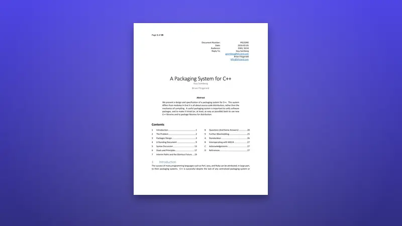 A Packaging System for C++ PDF: Master Code Organization Skills — PDF cover