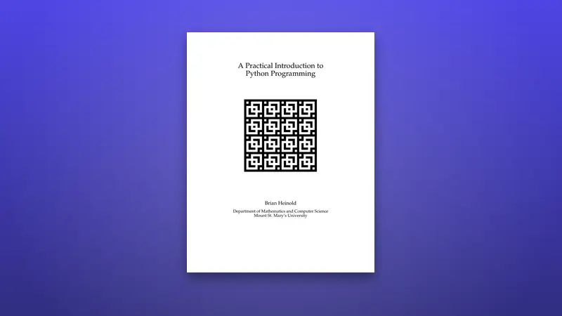 A Practical Introduction to Python Programming — PDF cover