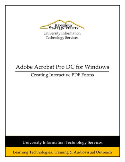 Acrobat DC - Creating Interactive Forms — free PDF cover