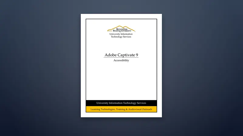 Adobe Captivate 9 PDF - Accessibility — PDF cover