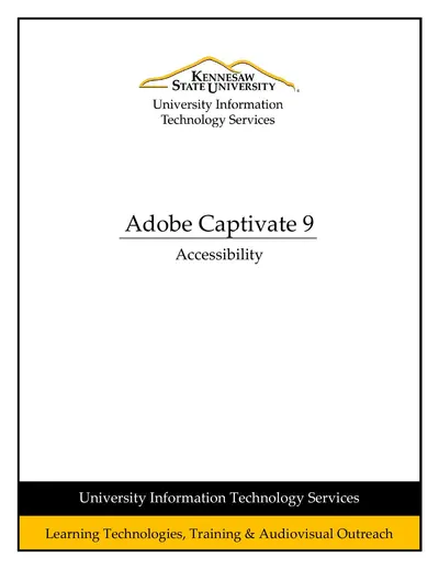 Adobe Captivate 9 - Accessibility — free PDF cover