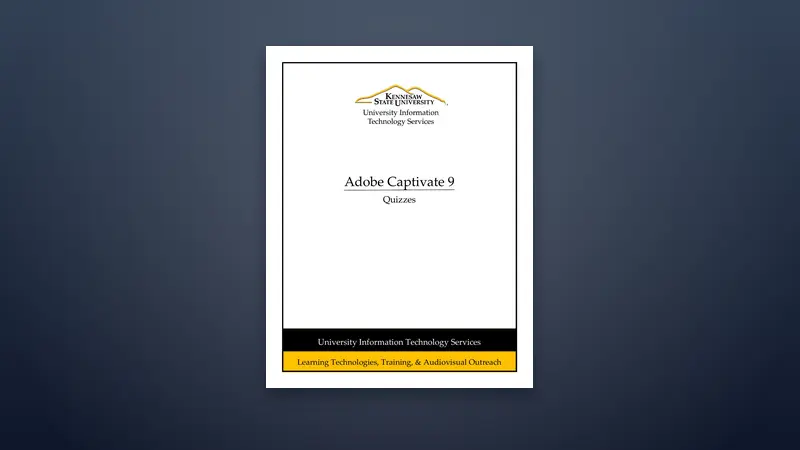 Creating Quizzes with Adobe Captivate 9 — Free PDF — PDF cover