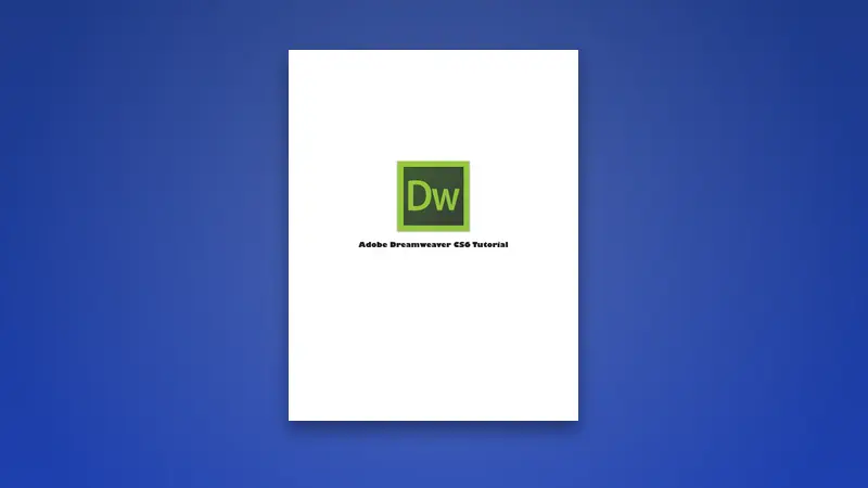 Adobe Dreamweaver CS6 PDF Tutorial — PDF cover