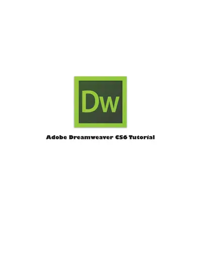 Cover of the Adobe Dreamweaver CS6 Tutorial PDF