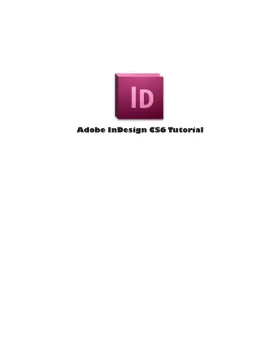 Cover of the Adobe InDesign CS6 Tutorial PDF