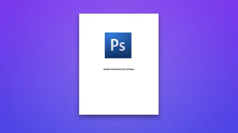 Adobe Photoshop Tutorial PDF: Basic Image Editing Guide — PDF cover