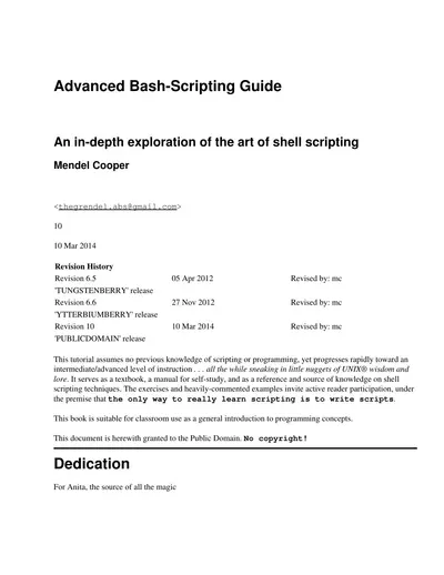 Cover of the Advanced Bash-Scripting Guide PDF