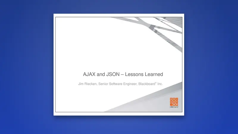 AJAX and JSON PDF: Performance, Caching & Lazy Loading Guide — PDF cover