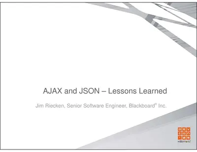 AJAX and JSON — free PDF cover