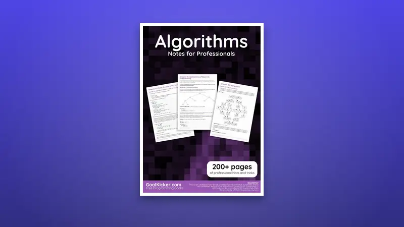 Algorithms PDF Notes for Professionals book — PDF cover