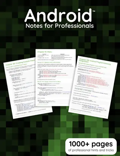 Cover of the Android Notes for Professionals book PDF