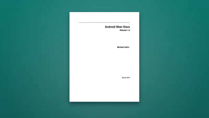 Android Wear Docs — Development Guide for Wearables — PDF cover