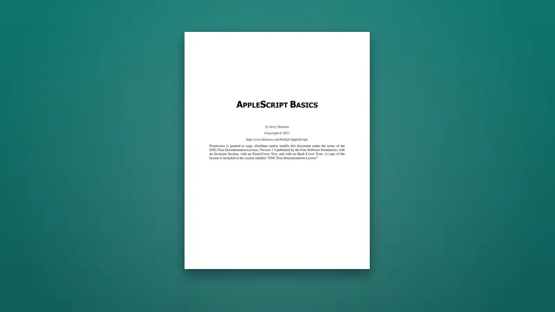 AppleScript Basics Guide: Automate Your Mac — PDF cover