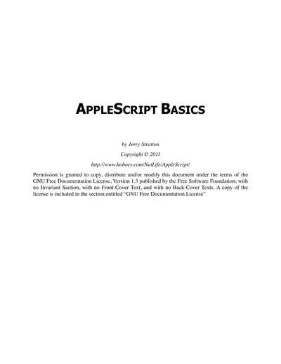 AppleScript Basics — free PDF cover