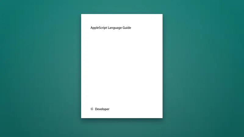 AppleScript Language Guide PDF - macOS Scripting & Automation — PDF cover