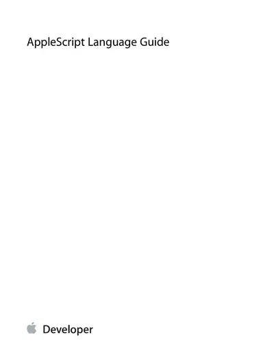 Cover of the AppleScript Language Guide PDF