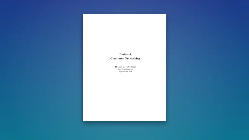 Basics of Computer Networking PDF: Foundations & AES — PDF cover