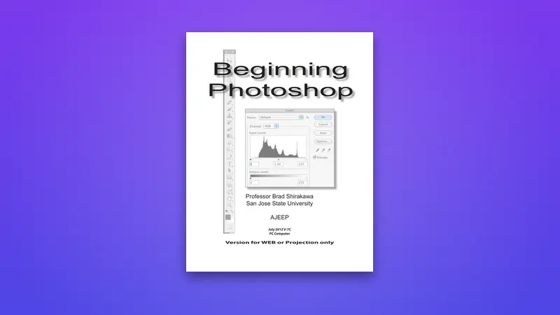 Beginning Photoshop PDF: Complete Beginner's Guide to Editing — PDF cover