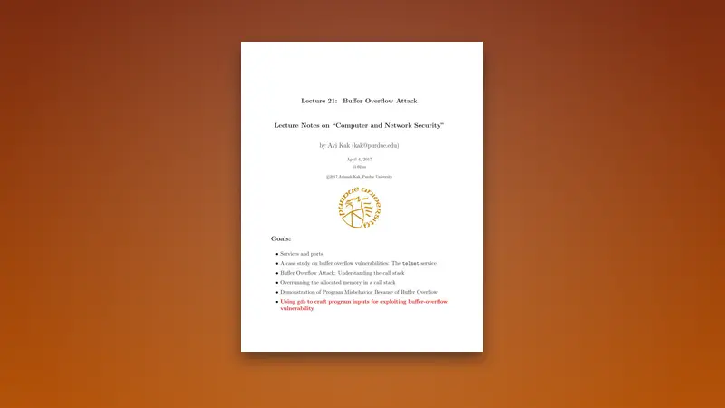 Buffer Overflow Attack Explained: Complete Security Guide — PDF cover