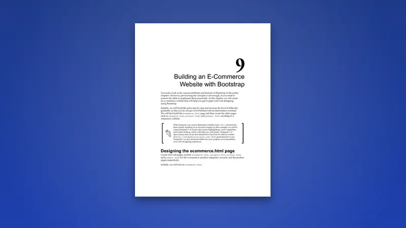 Building an E-Commerce Website with Bootstrap — PDF cover