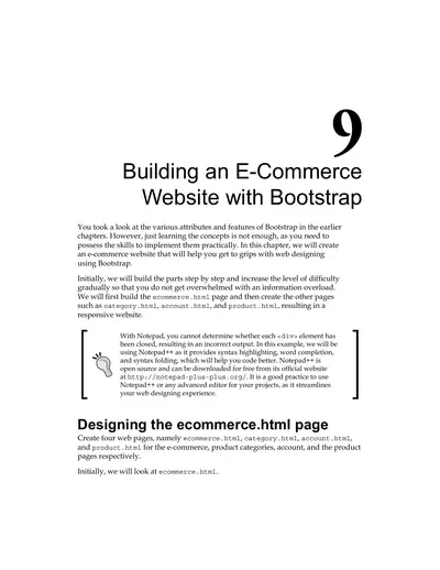 Building an E-Commerce Website with Bootstrap — free PDF cover